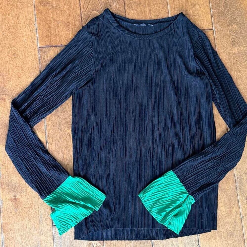 Zara black long sleeve top